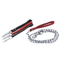 Повідець-ланцюг для собак Tatrapet з шкіряною ручкою 3,5 мм*110 см