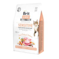 Корм сухий для вибагливих кішок Brit Care Cat GF Sensitive Digestion & Delicate Taste з індичкою та лососем, 400 г