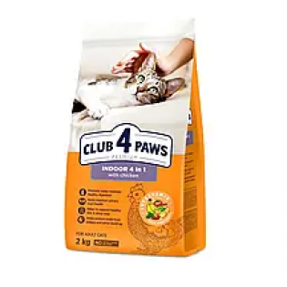 Сухий корм для котів CLUB 4 PAWS Indoor 4 in 1 для котів, які живуть у приміщенні, 2 кг Сухий корм для котів CLUB 4 PAWS Indoor 4 in 1 для котів, які живуть у приміщенні, 2 кг