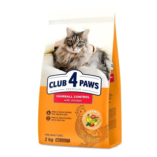 Сухий корм для котів CLUB 4 PAWS Hairball Control для виведення шерсті, 2 кг Сухий корм для котів CLUB 4 PAWS Hairball Control для виведення шерсті, 2 кг