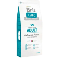 Корм Brit Care дорослих собак малі та середні породи Грейн-Фрі Едалт лосось/картопля 12кг (ціна за 1 кг) Корм Brit Care дорослих собак малі та середні породи Грейн-Фрі Едалт лосось/картопля 12кг (ціна за 1 кг)