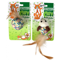 Іграшка для кота Tatrapet м'яч з пір'ям (ціна за 1шт) Іграшка для кота Tatrapet м'яч з пір'ям (ціна за 1шт)