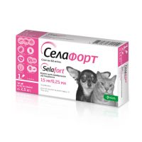 Краплі для собак і котів KRKA «Селафорт» спот-он, до 2,5 кг (ціна за 1шт)