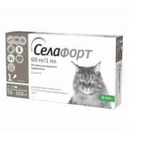 Краплі на холку для котів KRKA «Селафорт», 7,6-10кг (ціна за 1шт)