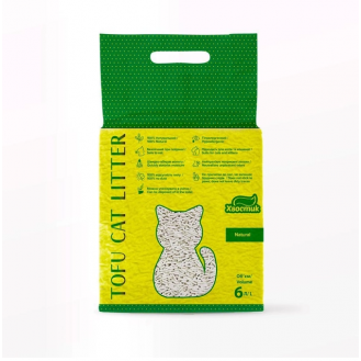Соєвий наповнювач для котячого туалету Хвостик Tofu Cat Litter натуральний 2,6кг/6літрів