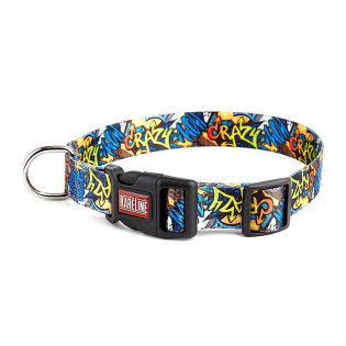 Нашийник нейлоновий Kareline Crazy 1см з візерунком