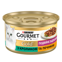 Вологий корм для котів Gourmet Gold Pate Rabbit & Liver 85 г - кролик та печінка