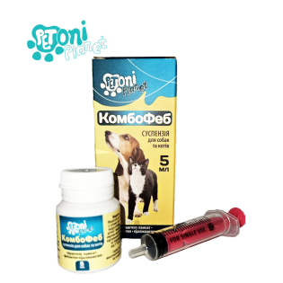 Суспензія для собак та котів проти гельмінтів Комбофеб Petoni Planet 5 мл Суспензія для собак та котів проти гельмінтів Комбофеб Petoni Planet 5 мл