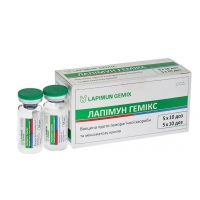 Вакцина для кролів Лапімун ГЕМІКС проти ГБК і міксоматозу 10 д №5 Вакцина для кролів Лапімун ГЕМІКС проти ГБК і міксоматозу 10 д №5