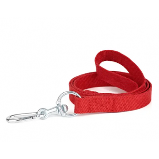 Повідець брезентовий Kareline 3,5см 1,5м червоний