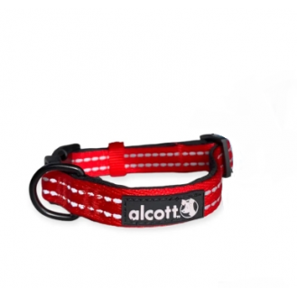 Нашийник для собак Alcott M 35-50см - яскраво-червоний