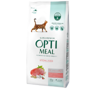 Сухий корм для стерилізованих кішок Optimeal 1,5кг - яловичина та сорго