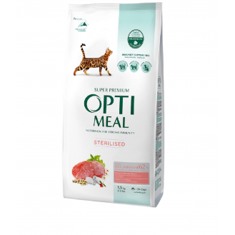 Сухий корм для стерилізованих кішок Optimeal 1,5кг - яловичина та сорго