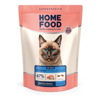 Гіпоалергенний сухий корм для стерилізованих котів Home Food Adult 400 г - морський коктейль