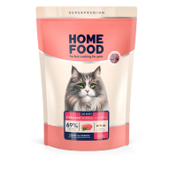 Сухий корм для котів Home Food Cat Adult виведення шерсті зі шлунку Hairball Control 1,6 кг - індичка та ягоди