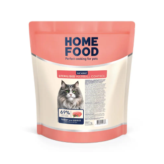 Сухий корм для котів Home Food Adult Hairball Control 200 г - Індичка/ягод