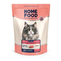 Сухий корм для котів Home Food Adult Hairball Control 400 г - індичка та ягоди