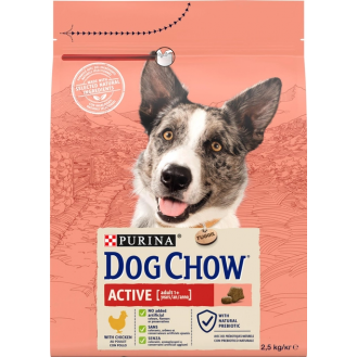 Сухий корм для активних собак всіх порід Dog Chow Active Chicken 2,5 кг - курка Сухий корм для активних собак всіх порід Dog Chow Active Chicken 2,5 кг - курка