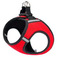 Шлейка з сітчатого нейлону для собак малих порід Kareline S червона