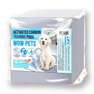 Пеленка з активованим вугіллям 60х60 WOW PETS CARBON TRAINING (100/уп) (ціна за 1шт)