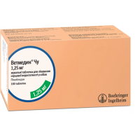 Ветмедин Чу Таблетки жувальні для лікування серцевої недостатності, 1,25 мг 10 табл/уп