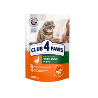 Вологий корм для кішок Club 4 Paws pouch 100 г - качка Вологий корм для кішок Club 4 Paws pouch 100 г - качка