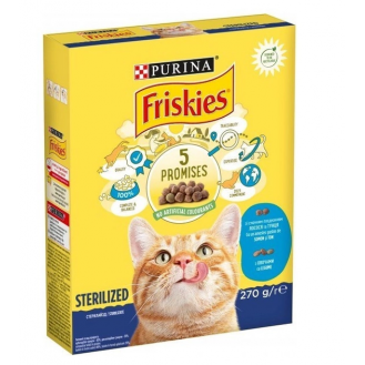 Сухий корм для стерилізованих кішок Friskies 270г - лосось та овочі