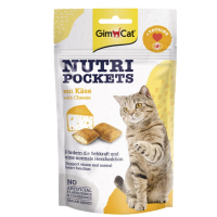 Снеки подушечки для котів із сиром і таурином GimCat Nutri Pockets Cheese, 60 г