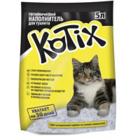Наповнювач для котячого туалету Kotix Силікагелевий поглинаючий 5л