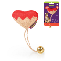 Іграшка серце з дзвіночком з натуральної тканини Tommi 11см