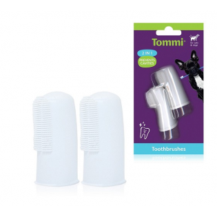 Зубна щітка для собак та котів Tommi силіконов на палець 2 шт