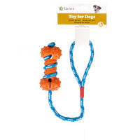 Іграшка для собак Tommi кістка гумова на мотузці