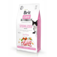Сухий корм для кішок Brit Care Cat Grain Sterilized Sensitive 400г - кролик