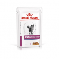 Вологий корм для дорослих кішок Royal Canin RENAL CAT CHICKEN підтримка функції нирок при гострій або хронічній нирковій недостатності 85 г Вологий корм для дорослих кішок Royal Canin RENAL CAT CHICKEN підтримка функції нирок при гострій або хронічній нирковій недостатності 85 г
