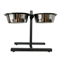 Миска для тварин подвійна металева Pawster на стійці 4.5 л Миска для тварин подвійна металева Pawster на стійці 4.5 л