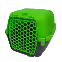 Переноска для тварин з пластиковими дверима Tisert -  кольорова 57*37*37