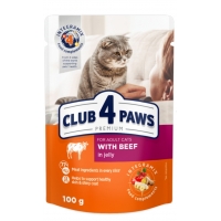 Вологий корм для кішок Club 4 Paws Premium pouch 100 г - яловичина
