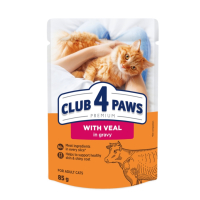 Вологий корм для котів Club 4 Paws Premium pouch 85 г - телятина