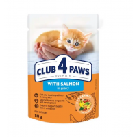 Вологий корм для кошенят Club 4 Paws Premium pouch 80 г - лосось