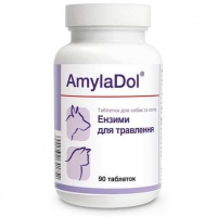Вітамінно-мінеральна добавка для собак та котів Dolfos AmylaDol 90табл (ціна за 1шт)