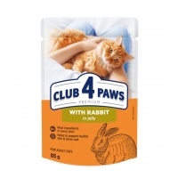 Вологий корм для котів Club 4 Paws Premium pouch 85 г - кролик