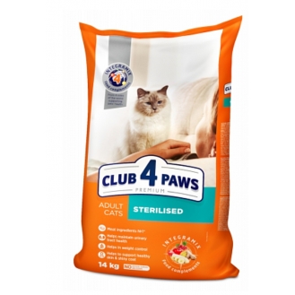 Сухий корм для стерилізованих кішок Club 4 Paws Premium 14 кг -курка