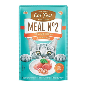 Корм вологий для котів меню №2 Cat Fest 50г креветка в желе