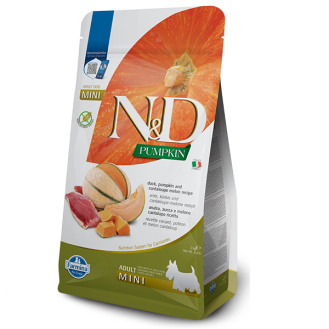 Сухий беззерновий корм для дорослих собак малих порід Farmina N&D з гарбузом, качкою та динею 2 кг