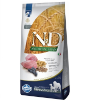 Сухий низькозерновий корм для дорослих собак середніх та великих порід Farmina N&D з ягням та чорницею 12,5кг (ціна за 1кг)