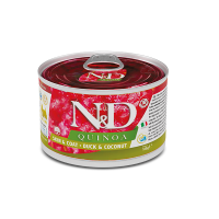 Вологий корм для дорослих собак малих порід Farmina N&D QUINOA Skin&Coat з качкою, кіноа, кокосом та куркумою 140г