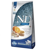 Сухий низькозерновий корм для дорослих собак середніх та великих порід Farmina N&D Okean з тріскою та апельсином 12кг (ціна за 1кг)