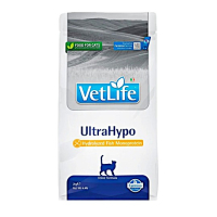 Сухий гіпоалергенний корм дієтичне харчування при харчовій алергії для котів Farmina Vet Life UltraHypo 2кг