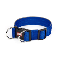 Нашийник нейлоновий посилений з світловідбиваючим кантом Kareline Keeper Active 2см, 32-36см синій