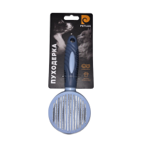 Щітка для котів та собак самоочисна Petlux кругла